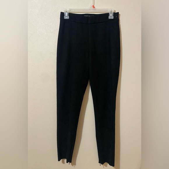 Zara black faux suede high waisted cropped legging pants size M - Picture 1 of 7